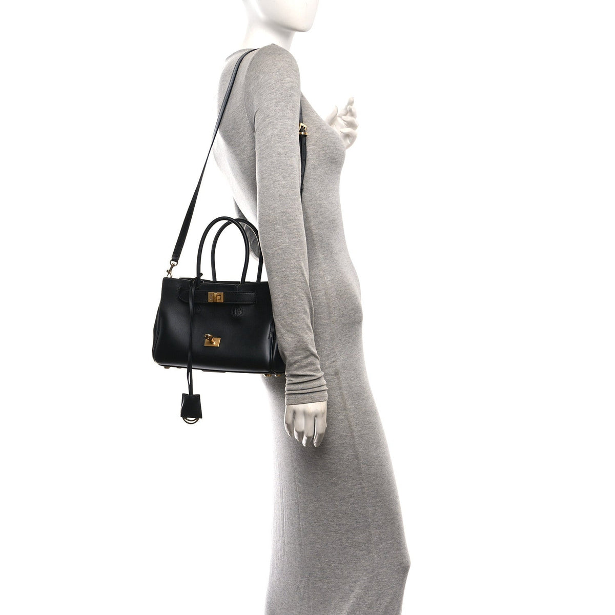 Smooth Calfskin Mini Bel Air Carry All Bag Black
