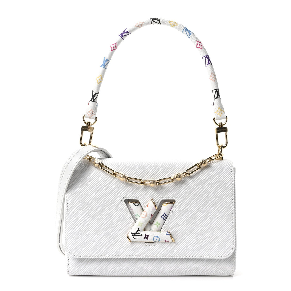 LV X TM Epi Twist MM Slim Shoulder Bag White