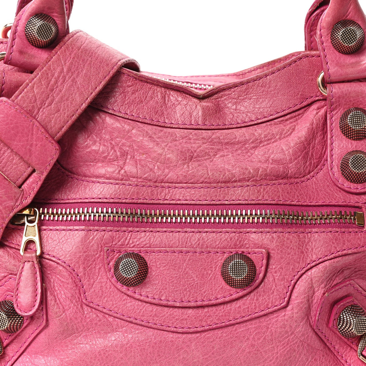 Agneau Giant 21 Rose Gold Hardware City Cyclamen Fucsia