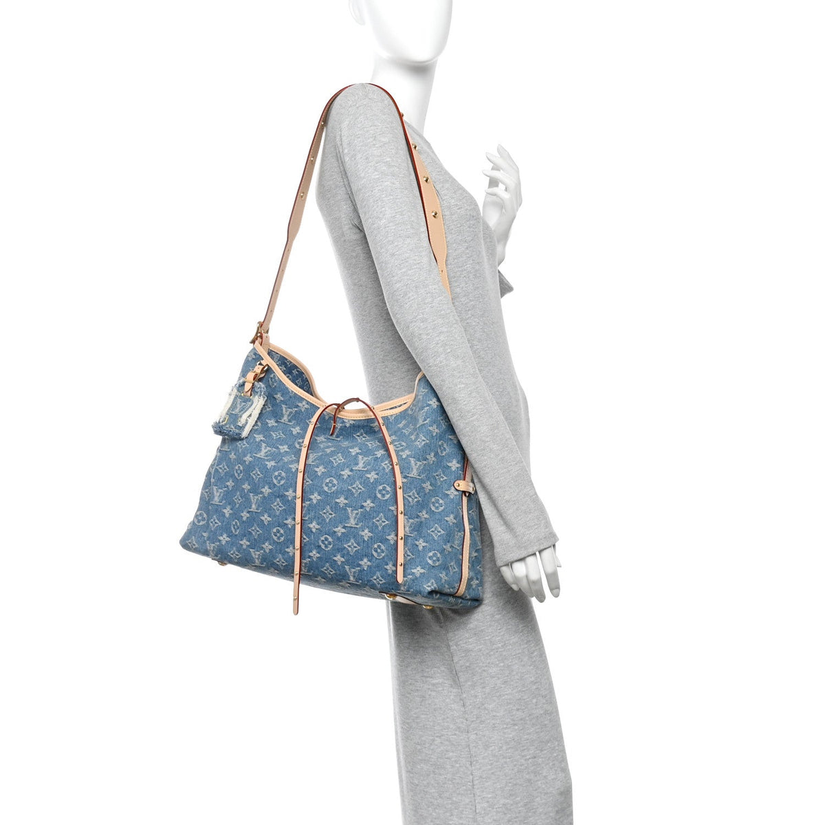 Monogram Denim CarryAll MM Blue