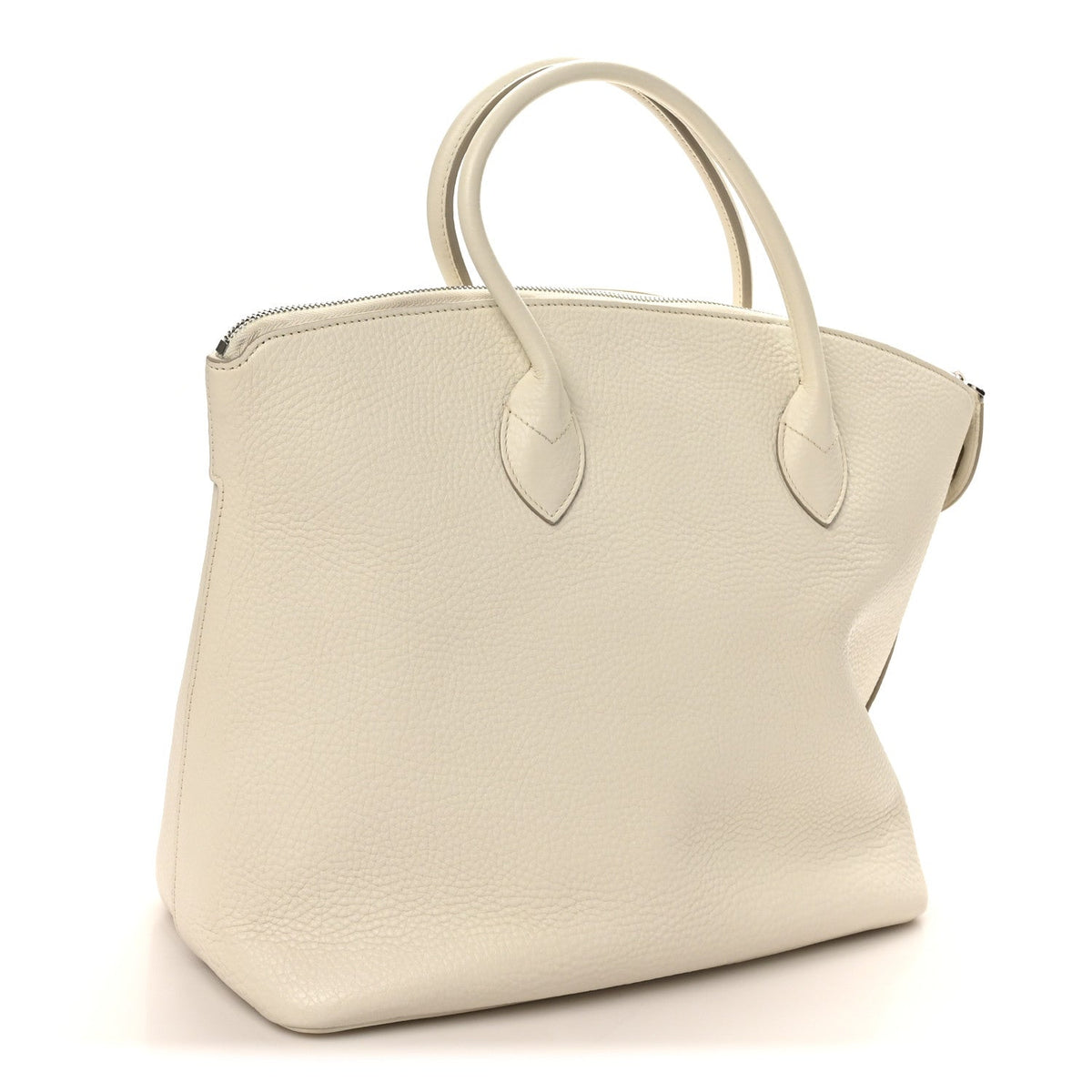 Veau Ecorce Haute Maroquinerie Lockit MM Ivory
