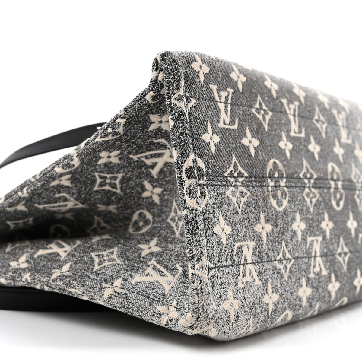 Monogram Jacquard Denim Onthego MM Black