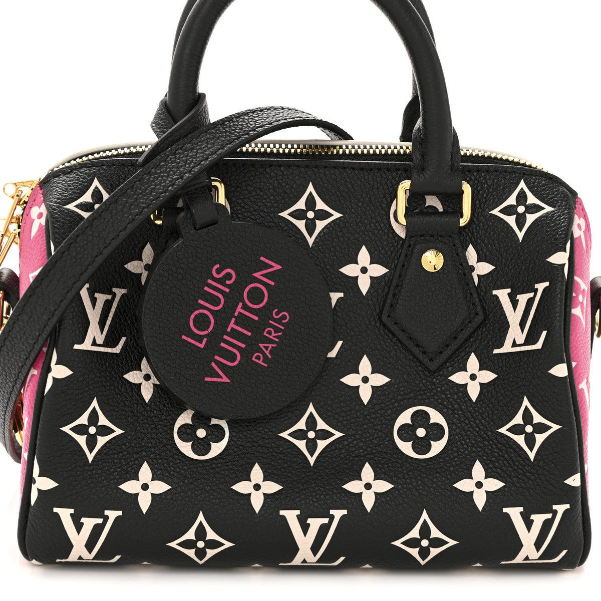 Empreinte Monogram Spring in the City Speedy Bandouliere 20 Black White Pink