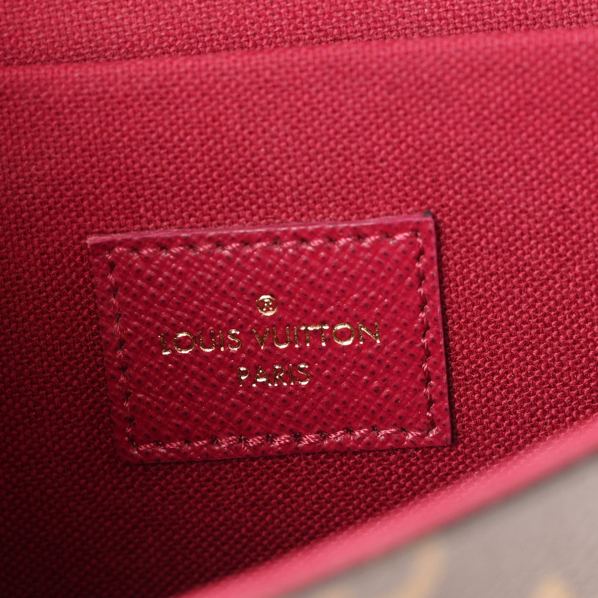Monogram Pochette Felicie Chain Wallet Fuchsia