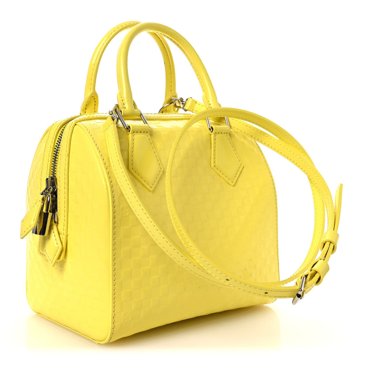 Damier Facette Speedy Cube PM Yellow