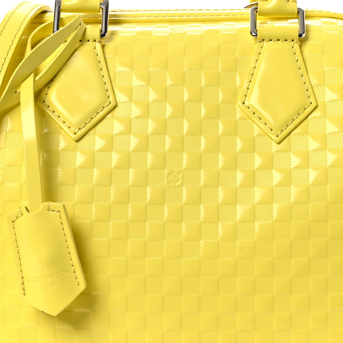 Damier Facette Speedy Cube PM Yellow