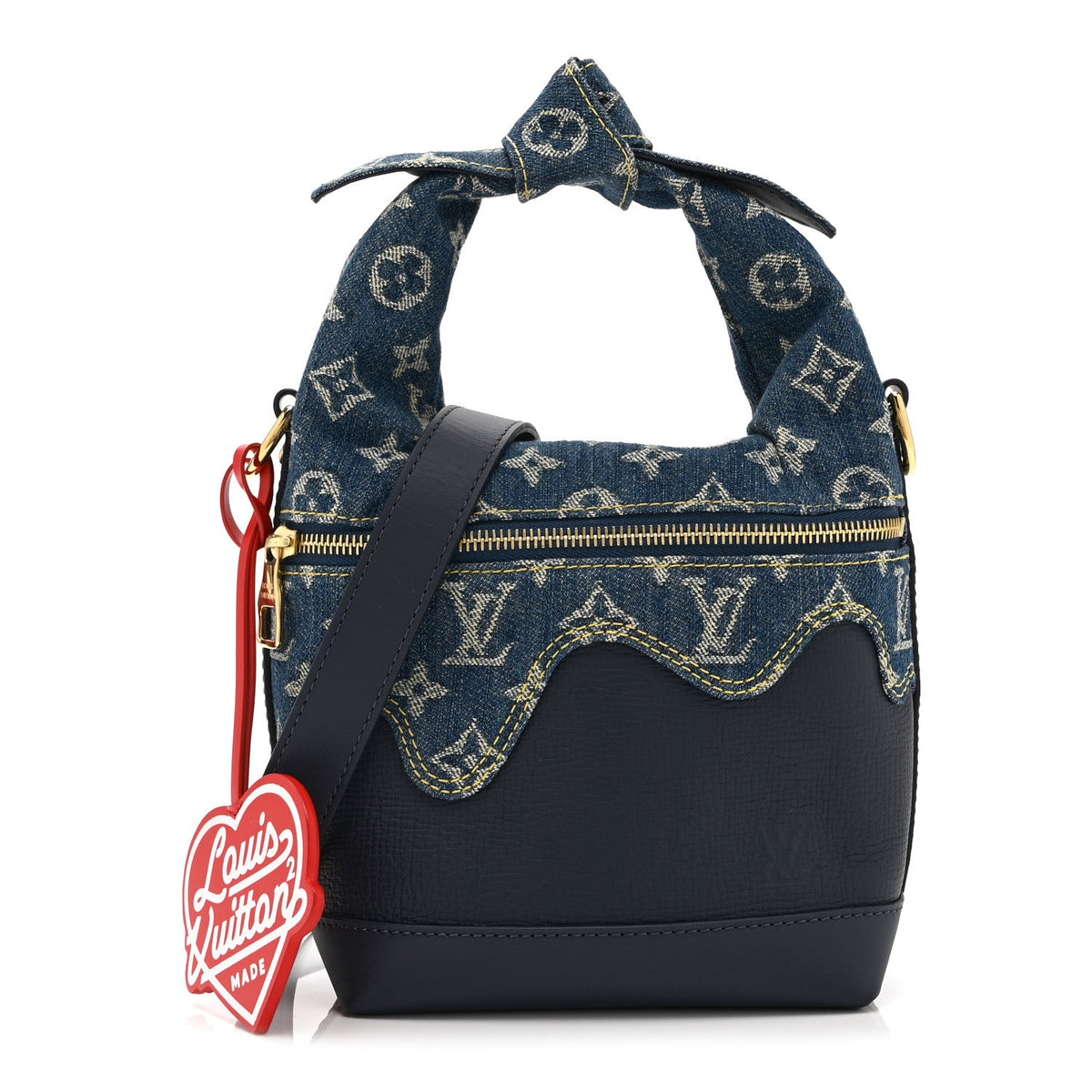 X NIGO Taurillon Monogram Denim Japanese Cruiser Blue