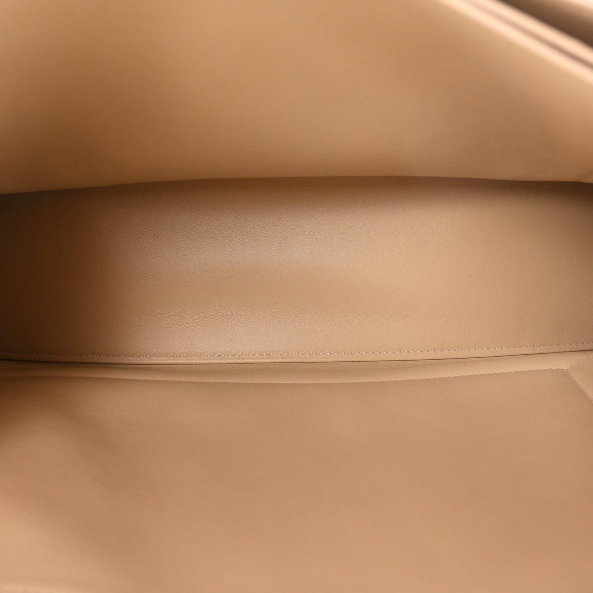 Crushed Calfskin Quilted Large Crush Chain Bag Light Brown