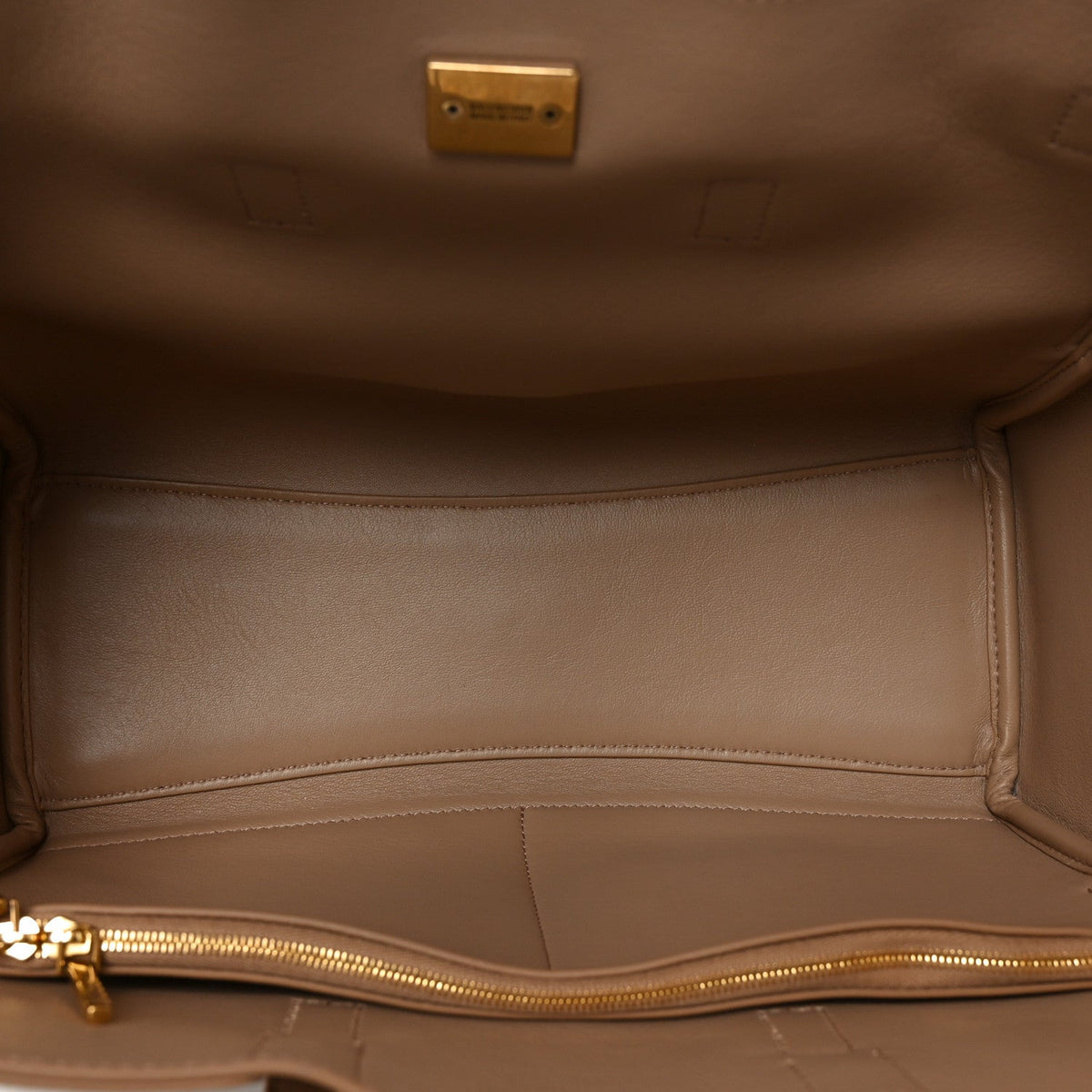 Smooth Calfskin Small Bel Air Carry All Bag Latte