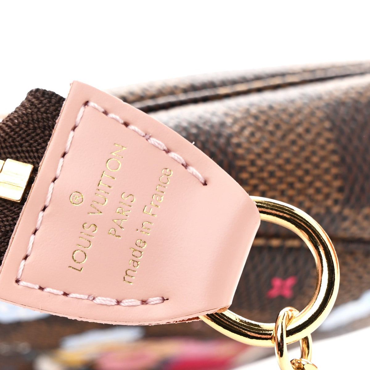 Damier Ebene 2020 Christmas Animation Big Wheel Mini Pochette Accessories Rose Ballerine