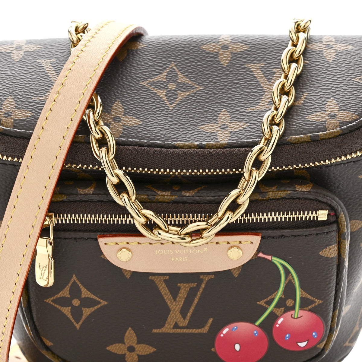 LV X TM Monogram Cerises Mini Bumbag