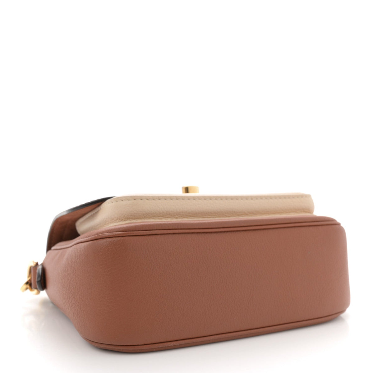 Grained Calfskin Lockme Tender Chataigne Brown