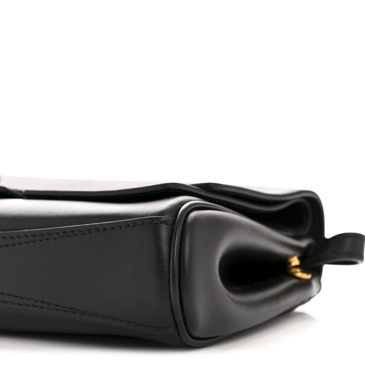 Smooth Calfskin Small Bel Air Clutch On Strap Black Black