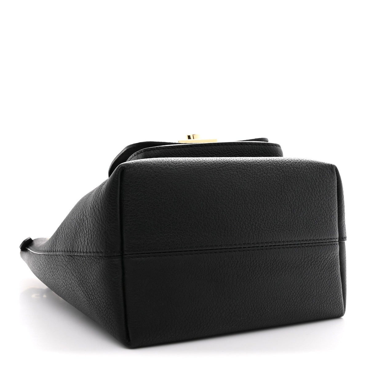 Calfskin Lockme Bucket MM Black
