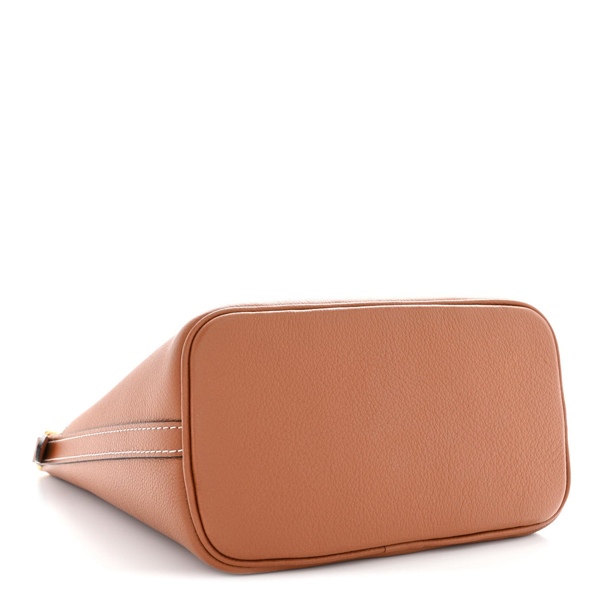 Calfskin Lock and Walk Bucket Cognac