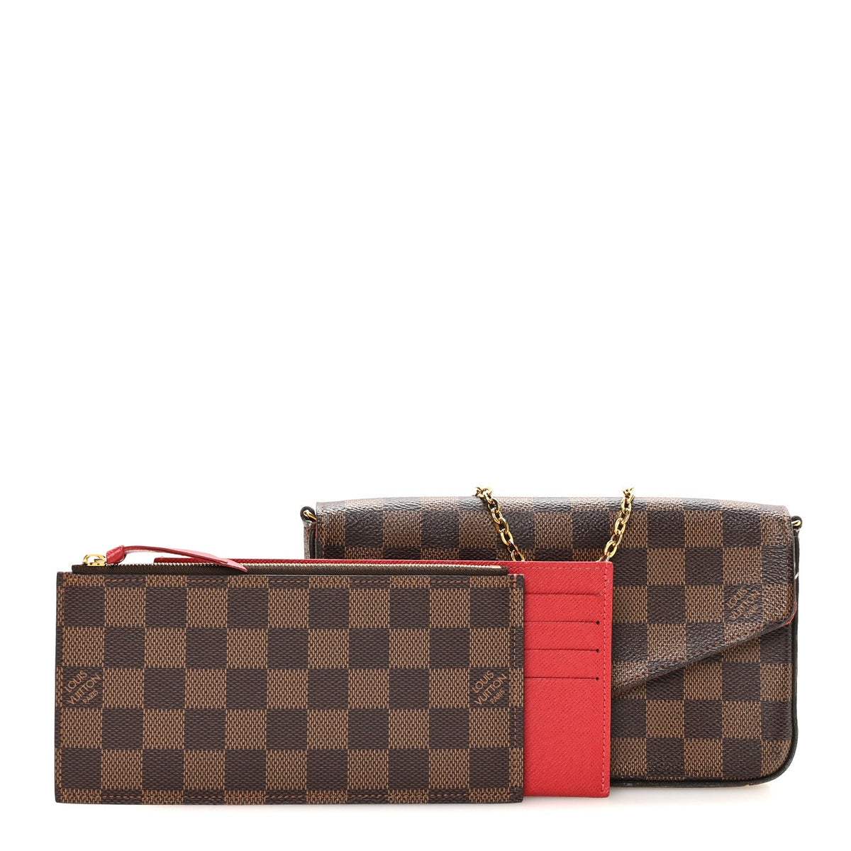Damier Ebene Pochette Felicie Chain Wallet