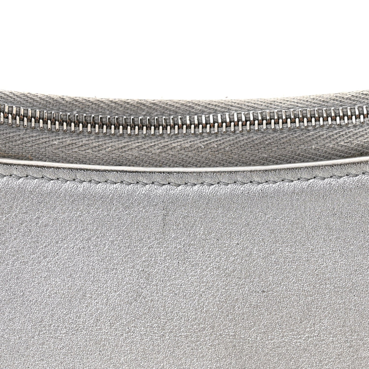 Metallic Calfskin Mary Kate Shoulder Bag Silver