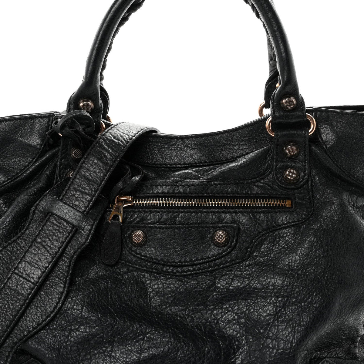 Agneau Giant 12 Rose Gold Hardware Velo Black