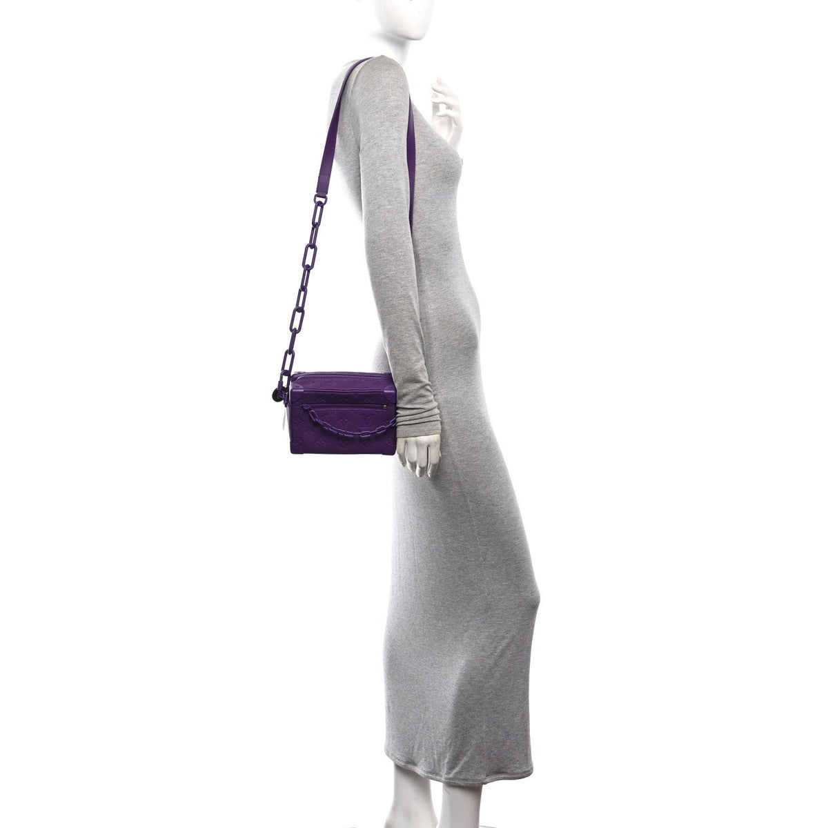 Taurillon Monogram Mini Soft Trunk Black Purple Night