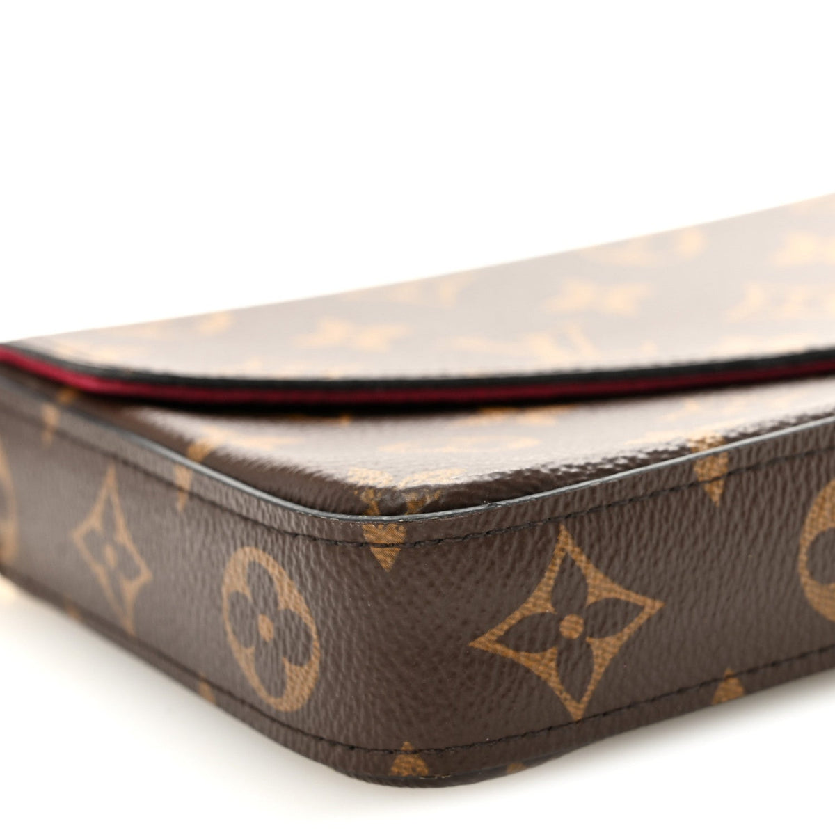 Monogram Pochette Felicie Chain Wallet Fuchsia