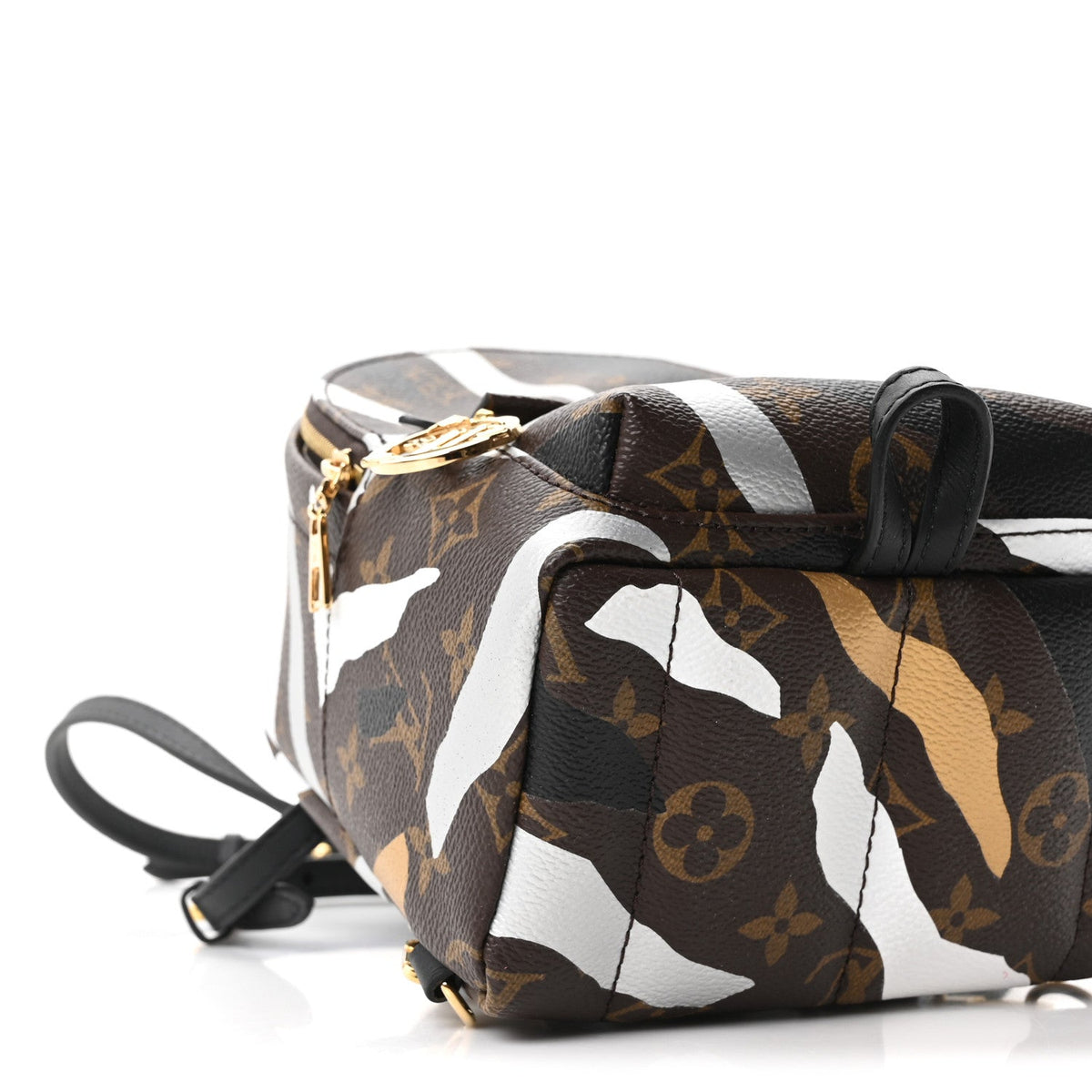 X LOL Monogram Palm Springs Backpack Mini Gold Silver