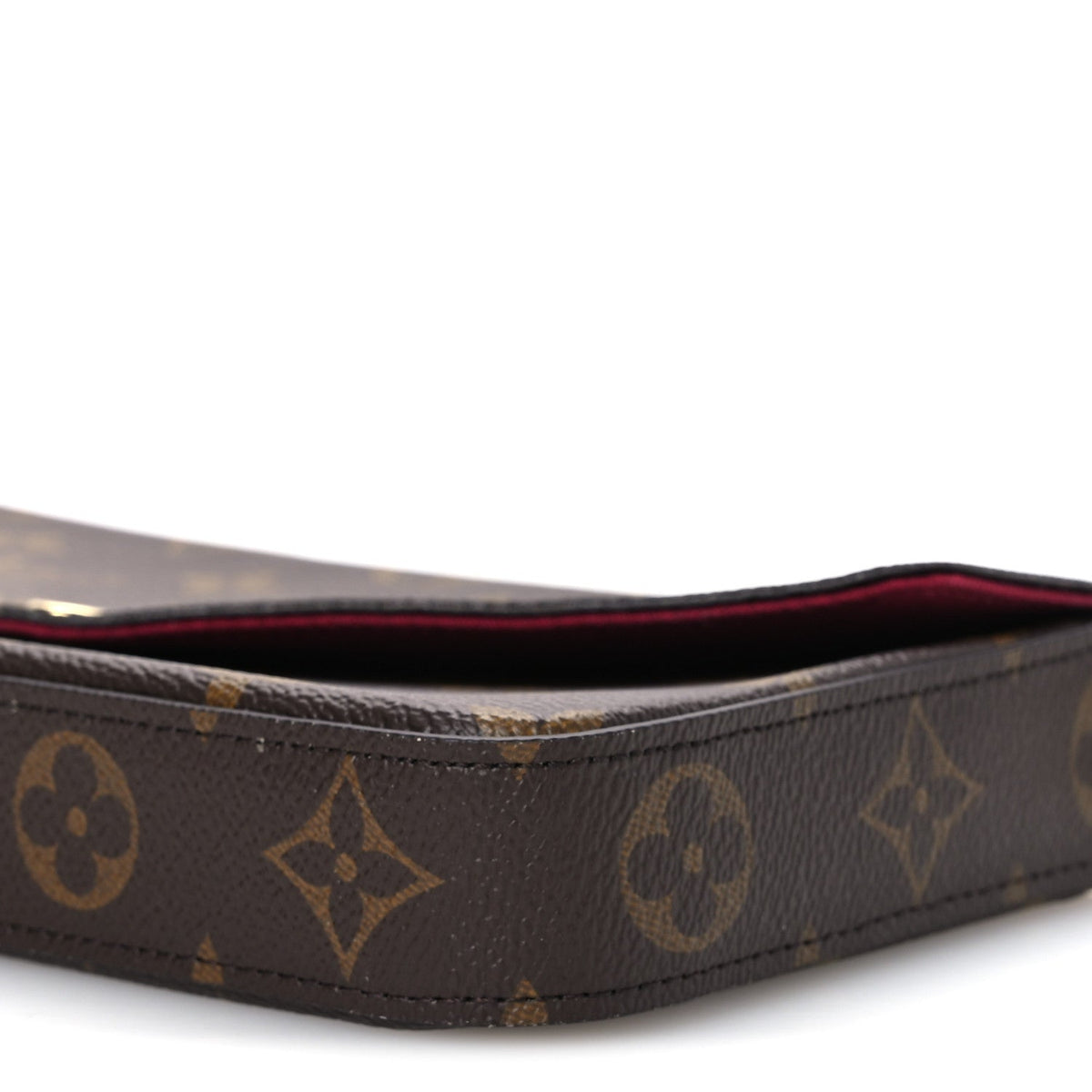 Monogram Pochette Felicie Chain Wallet Fuchsia