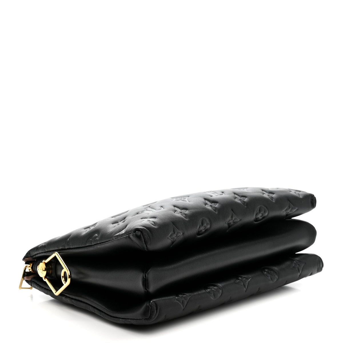 Lambskin Embossed Monogram Coussin PM Black