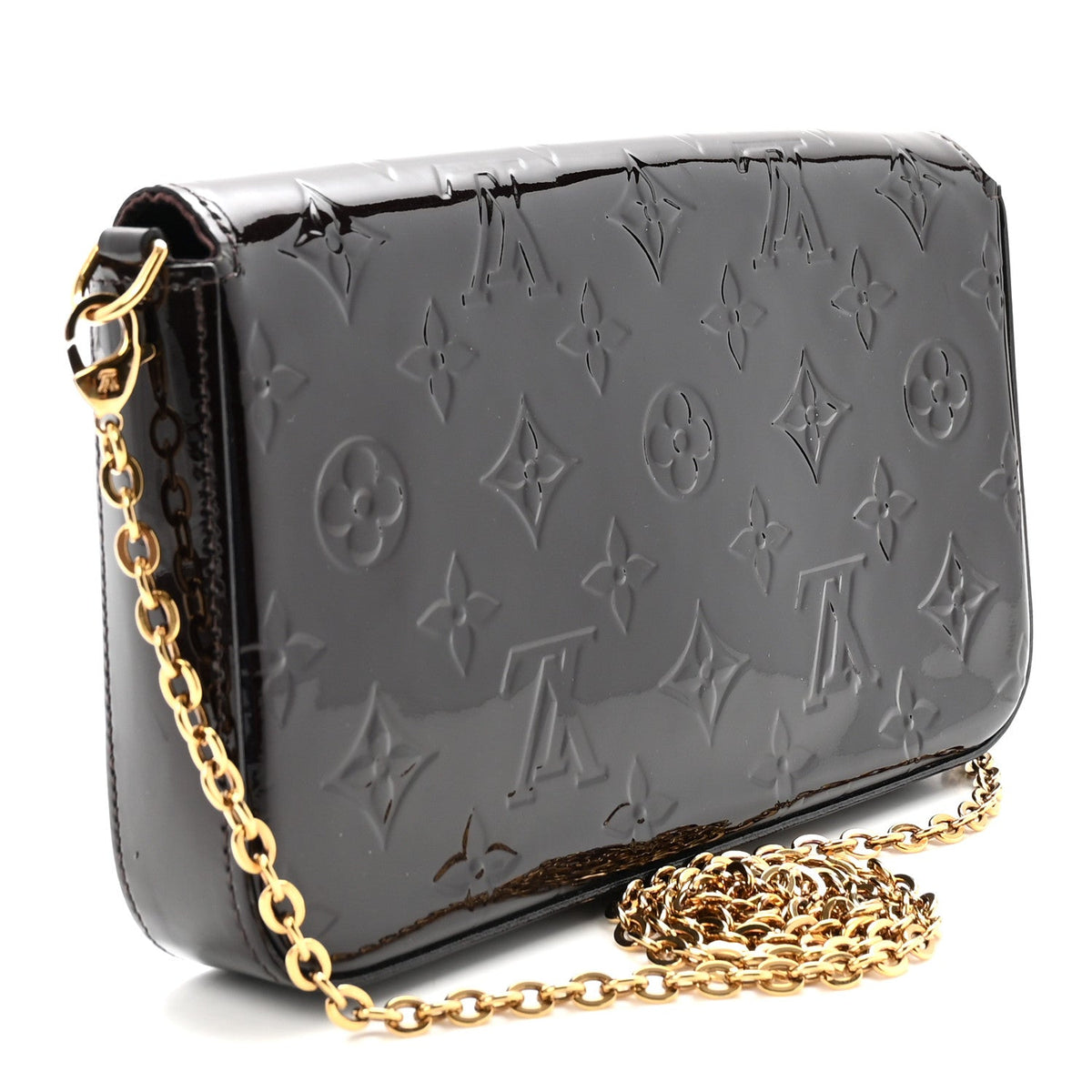 Vernis Pochette Felicie Chain Wallet Amarante