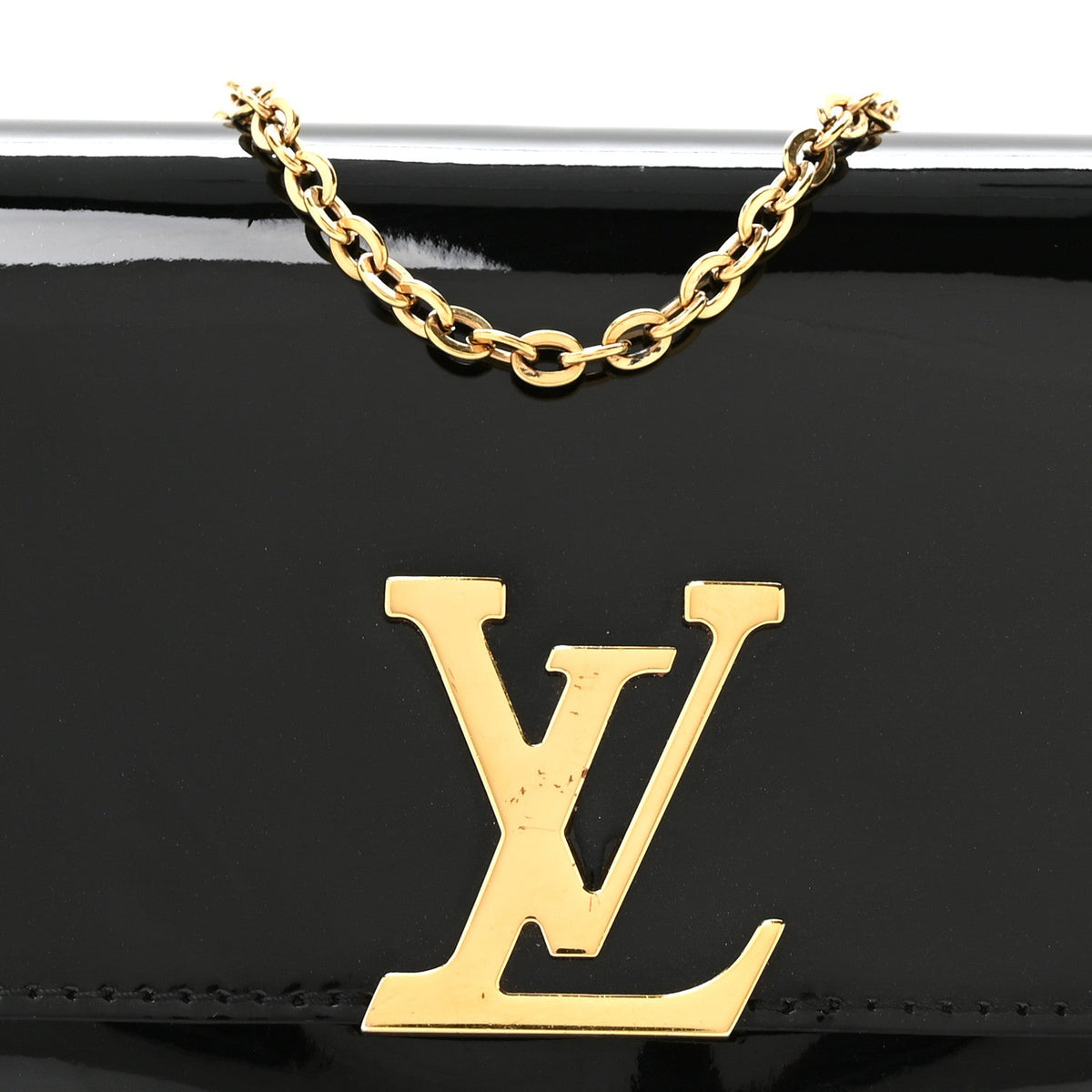 Patent Louise PM Chain Clutch Black