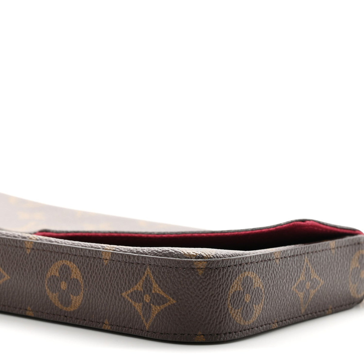 Monogram Pochette Felicie Chain Wallet Fuchsia