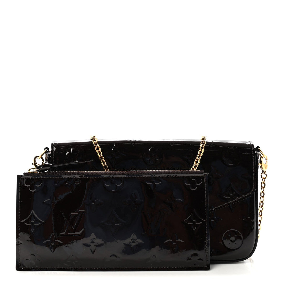 Vernis Pochette Felicie Chain Wallet Amarante