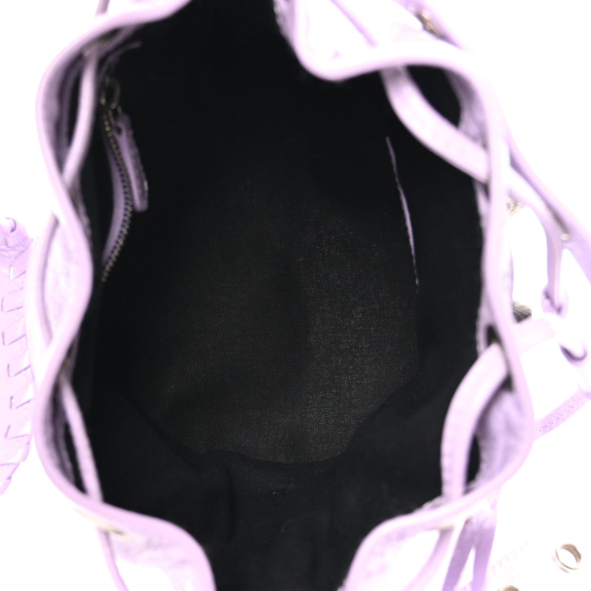 Agneau Arena Le Cagole Bucket Bag XS Lilac