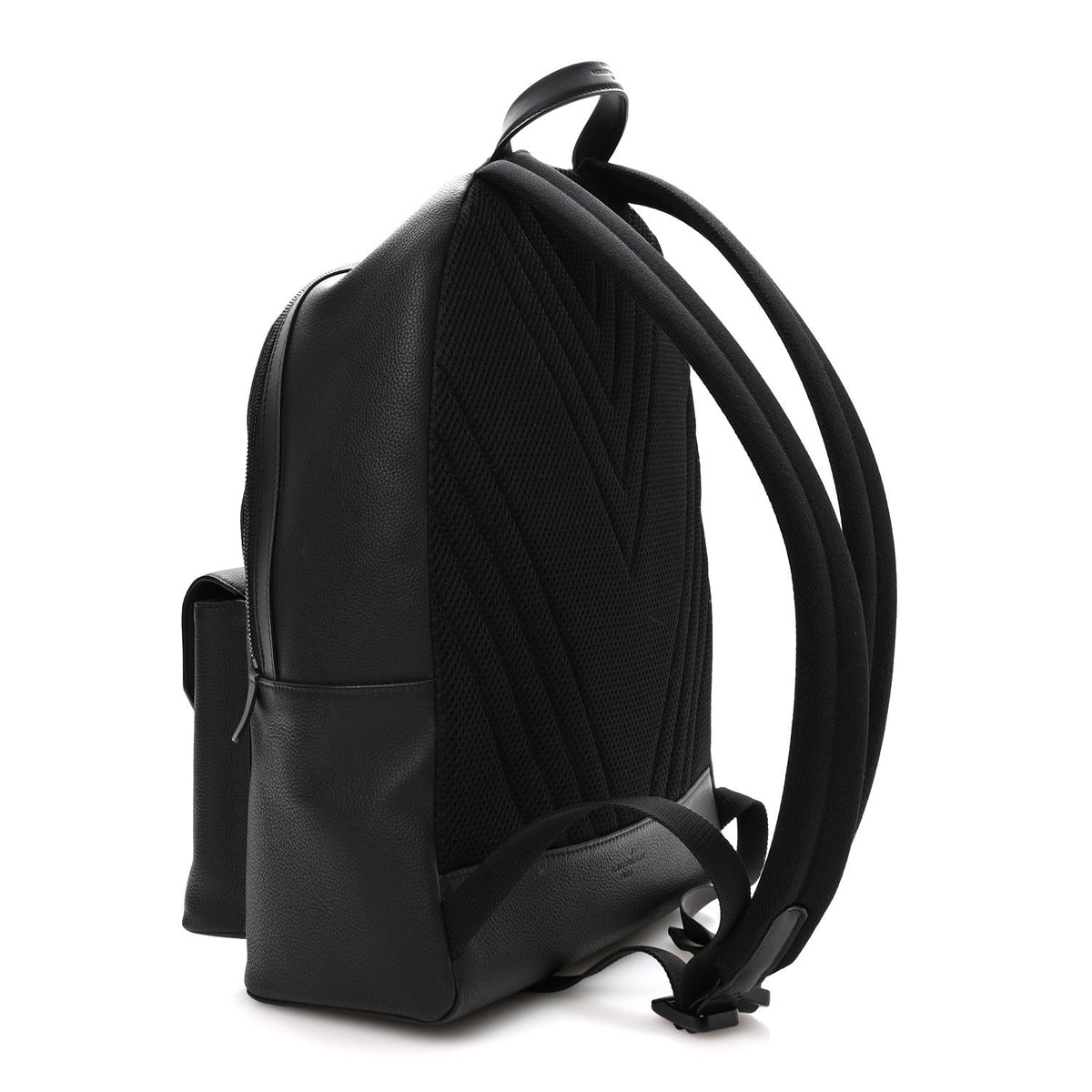 Grained Calfskin Aerogram Takeoff Backpack Black