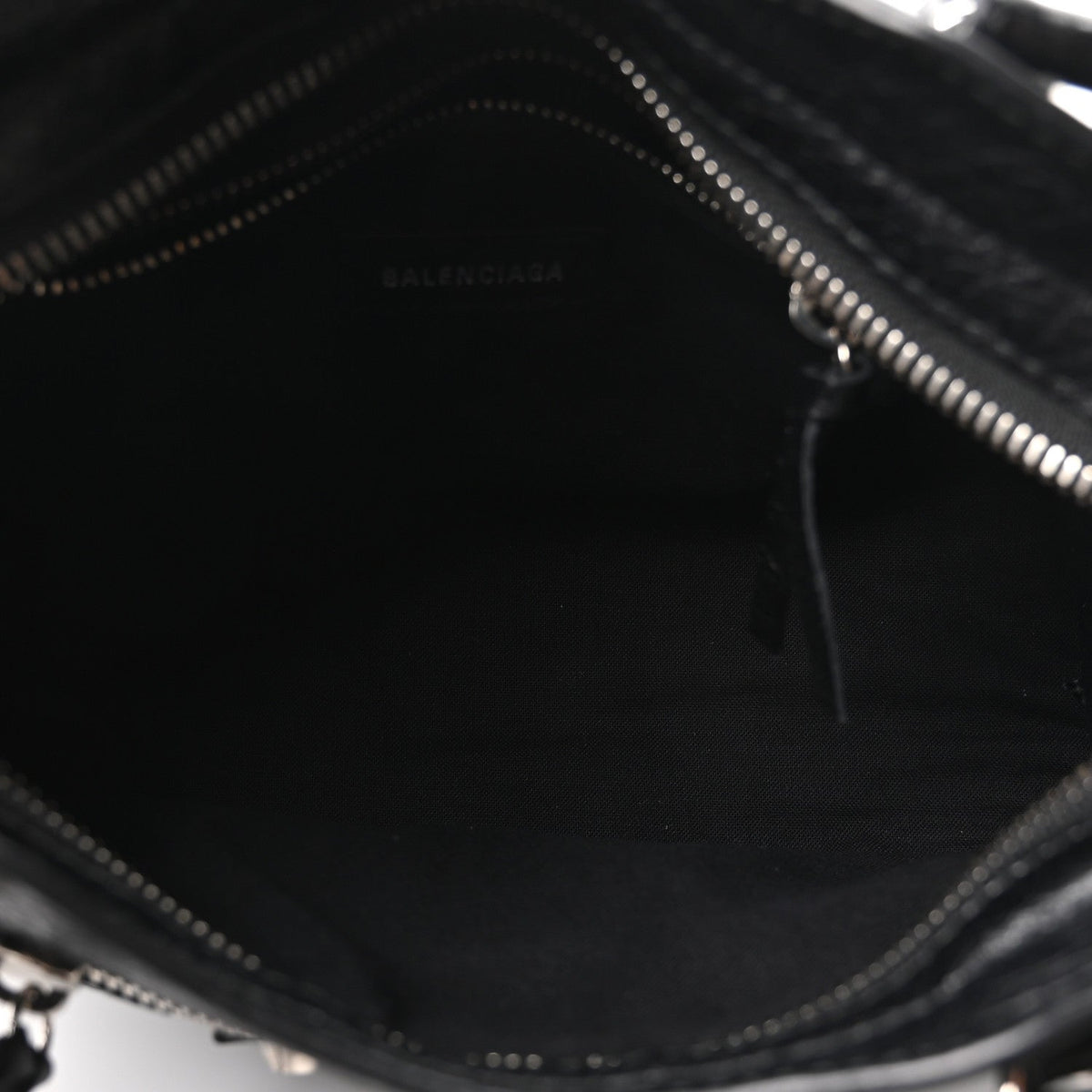 Agneau Classic Silver Hardware Mini City Black