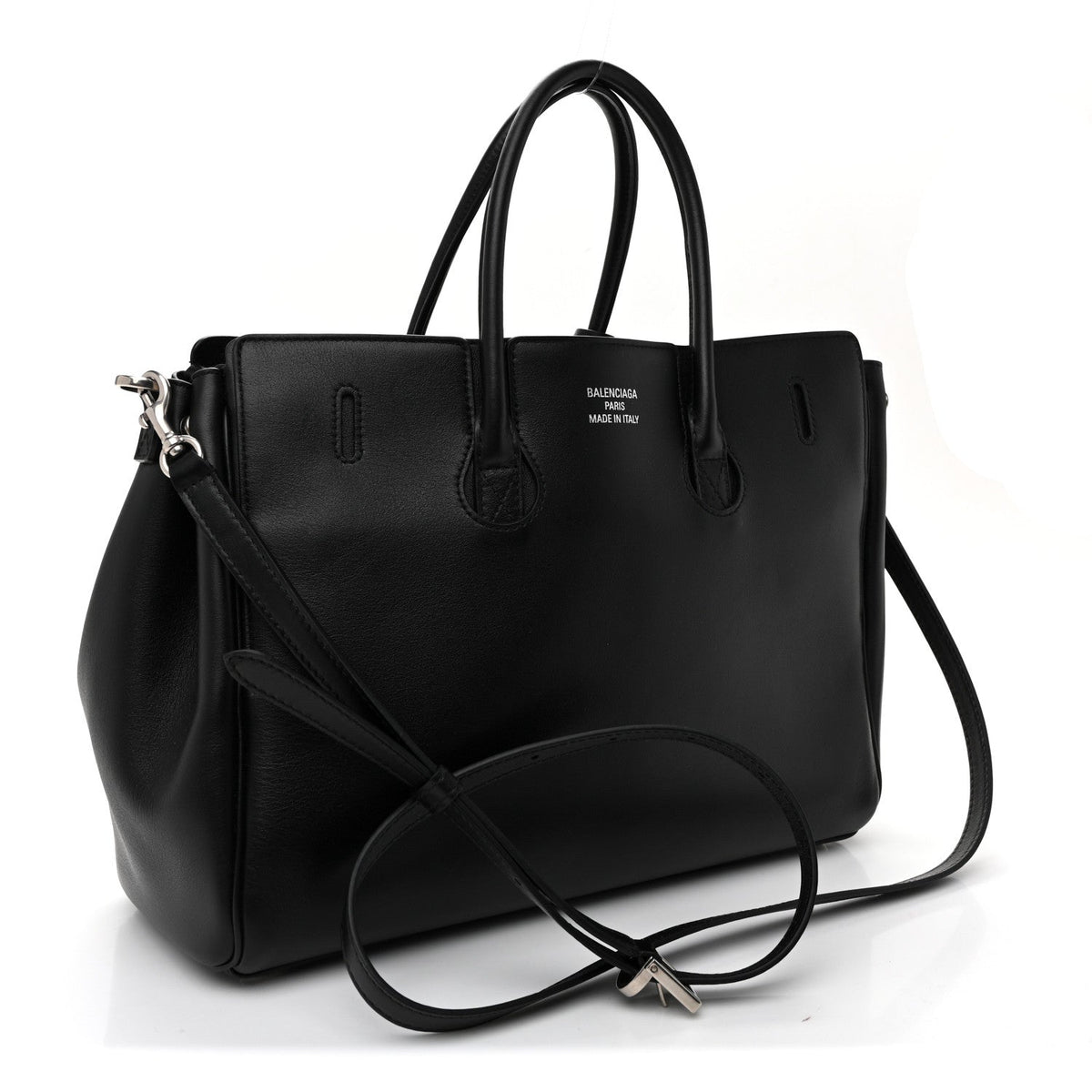 Smooth Calfskin Small Bel Air Carry All Bag Black