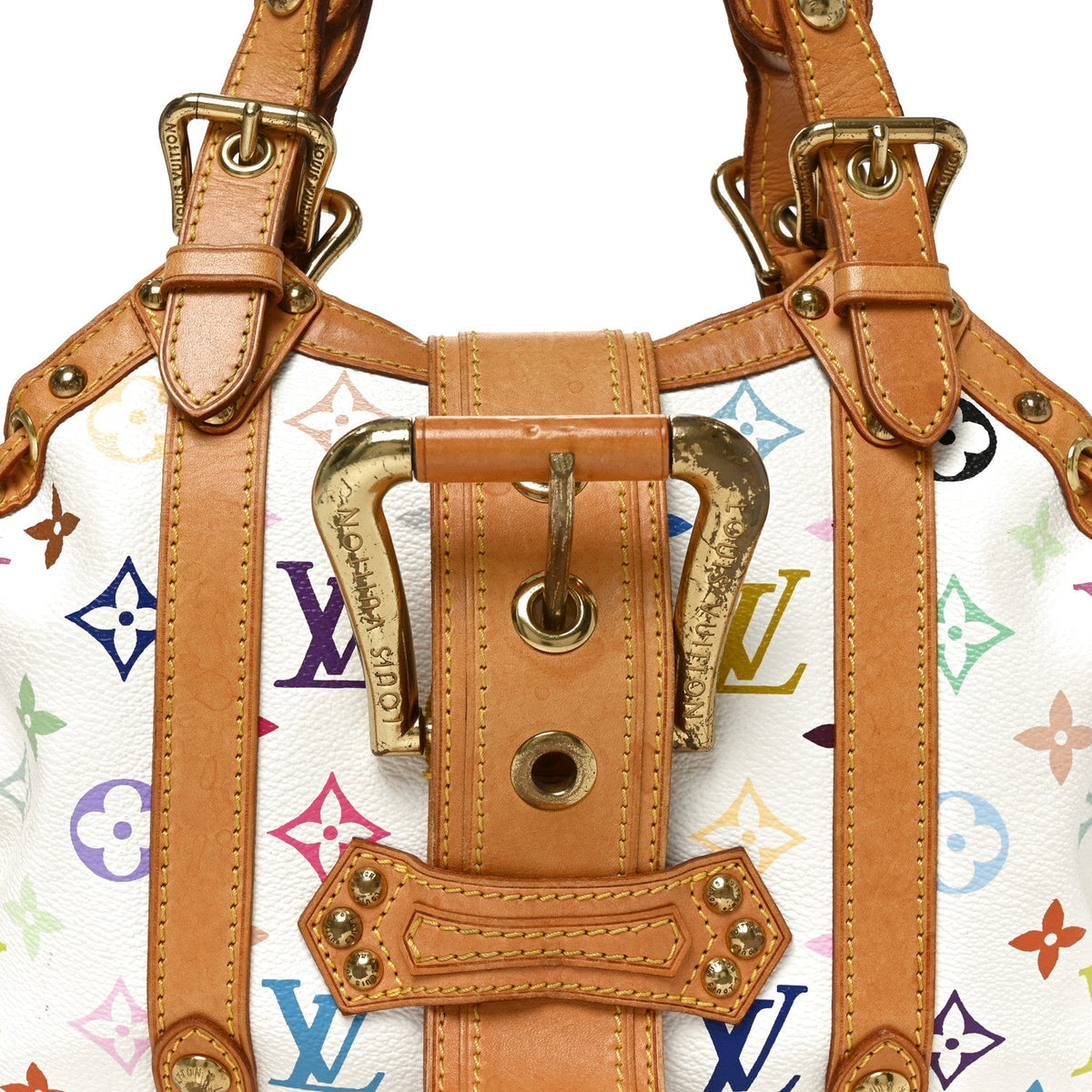 Monogram Multicolor Theda GM White
