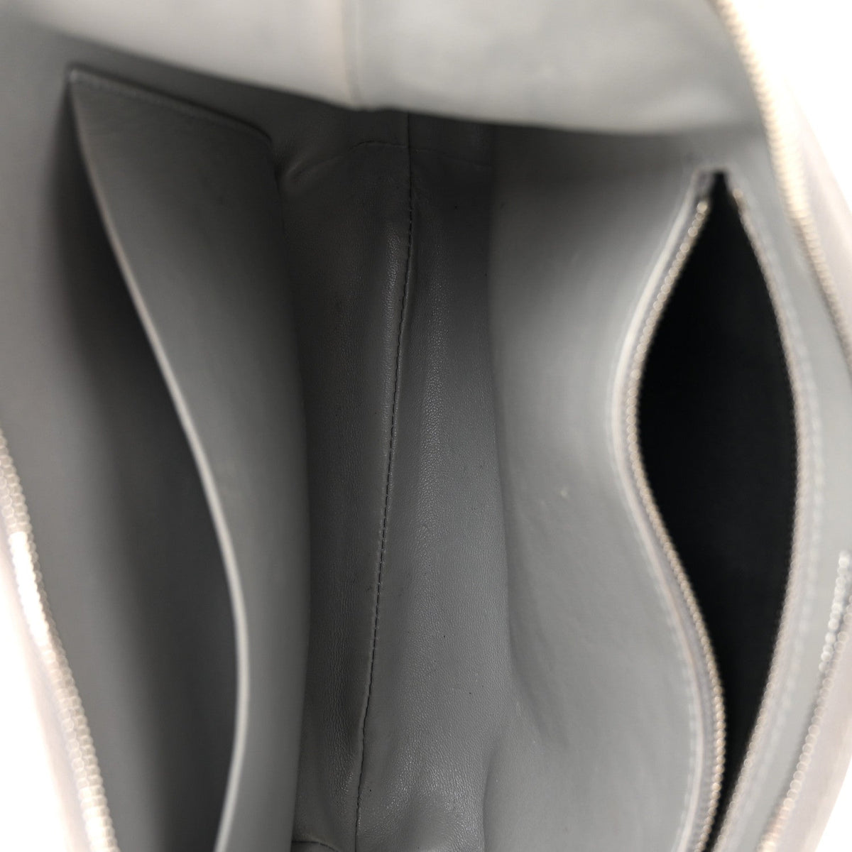 Metallic Calfskin Mary Kate Shoulder Bag Silver