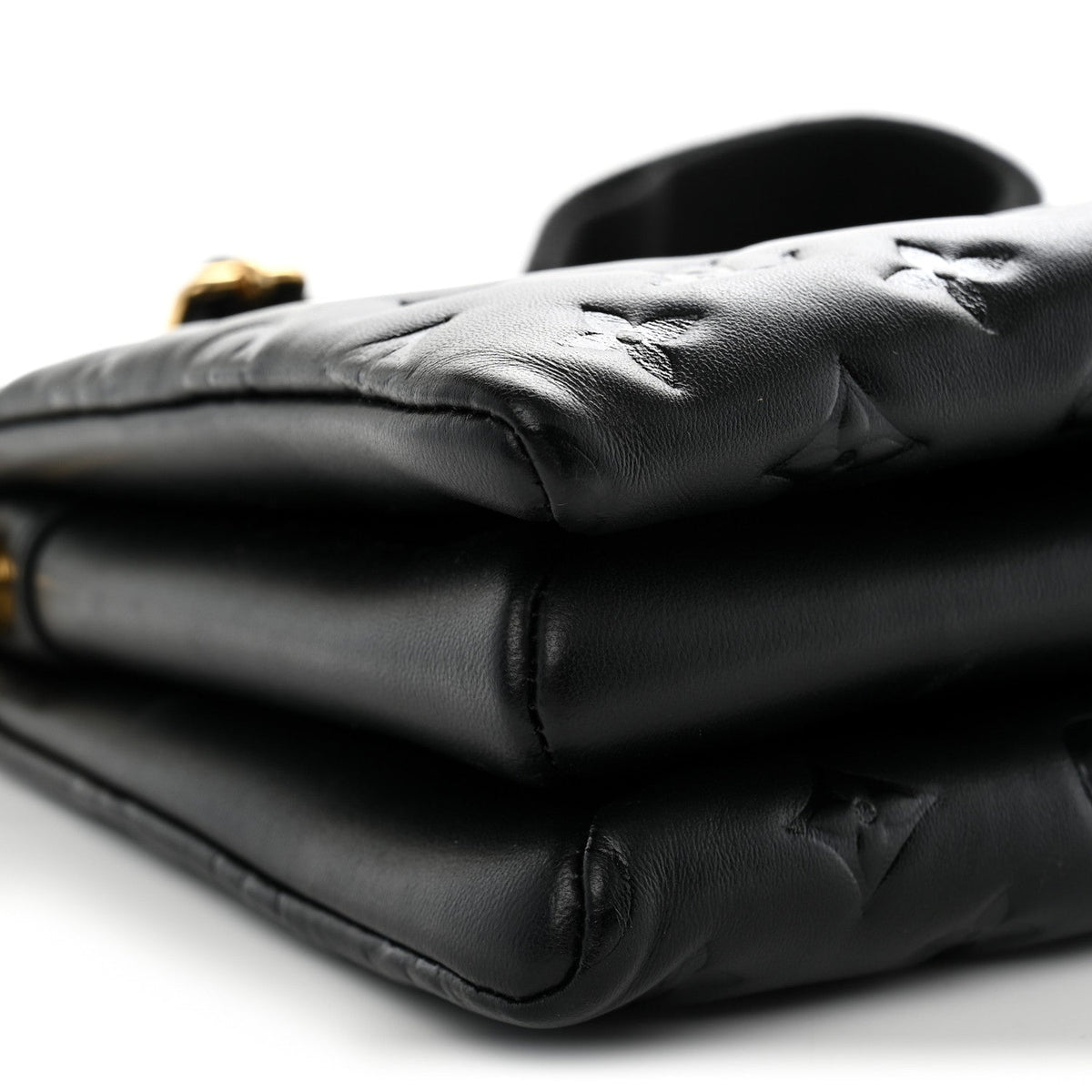 Lambskin Embossed Monogram Coussin PM Black