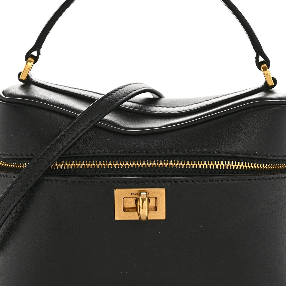 Natural Smooth Calfskin Rodeo Vanity Black
