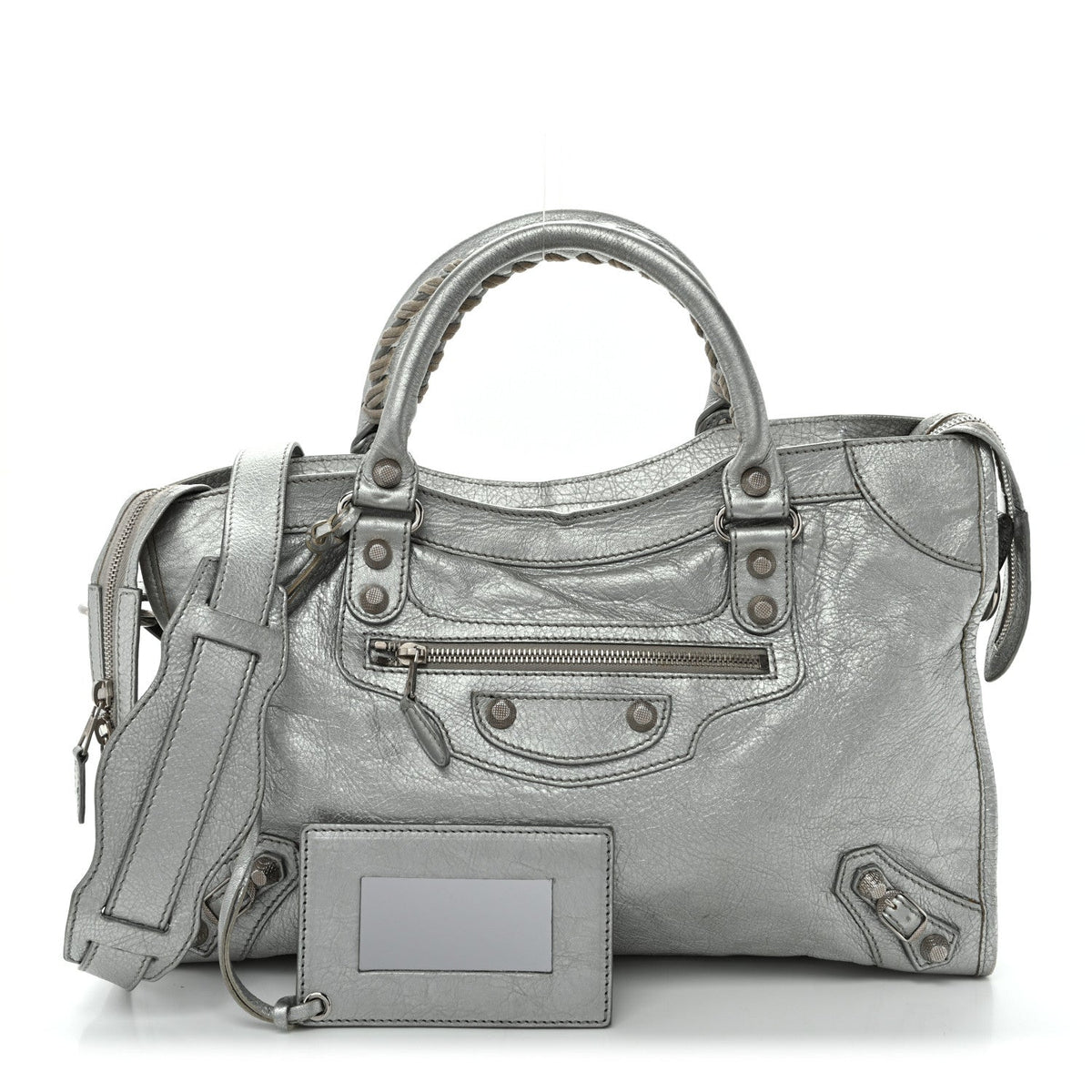 Metallic Agneau Giant 12 Silver Hardware City Gris Aluminum