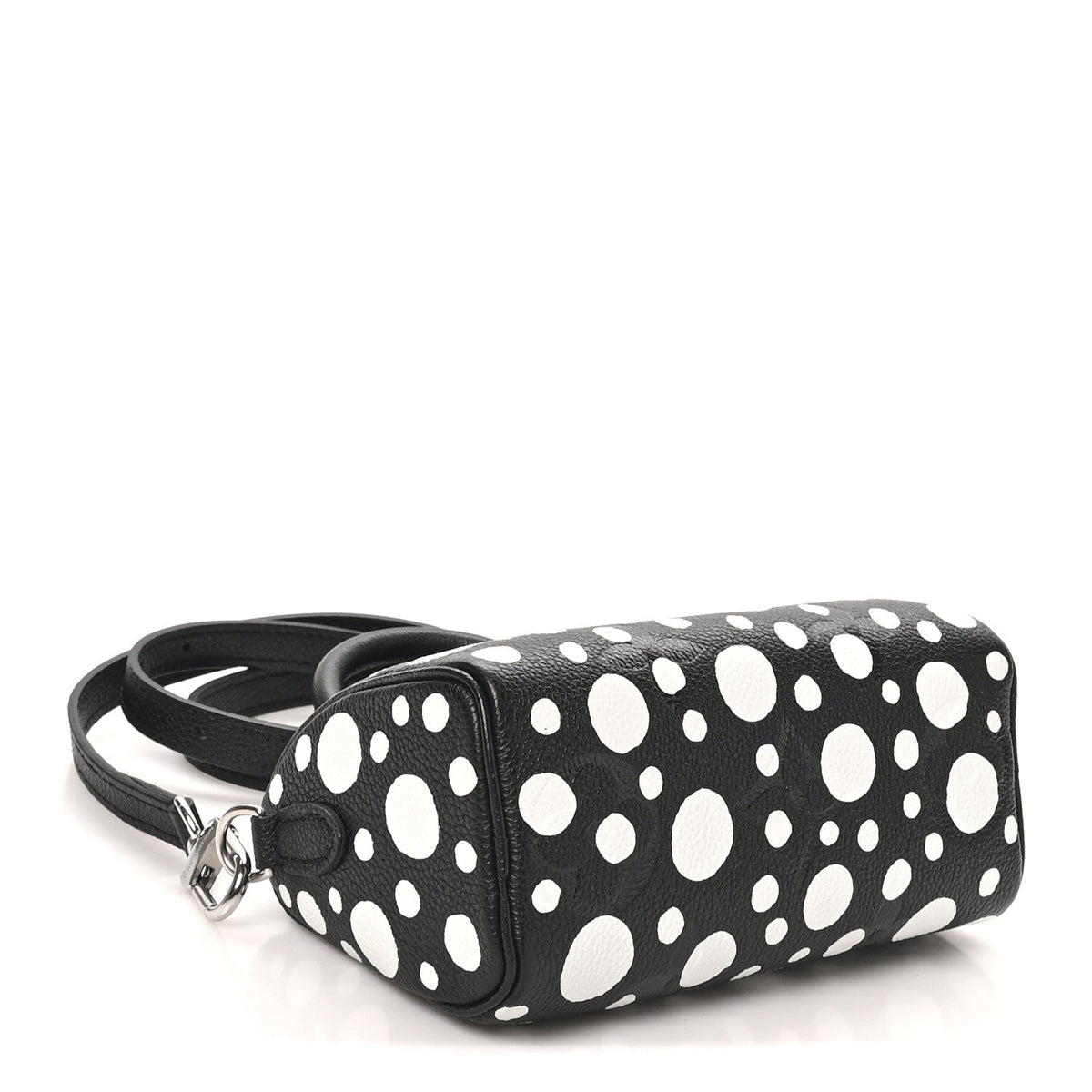 LV X YK Empreinte Infinity Dots Nano Speedy Bandouliere Black White