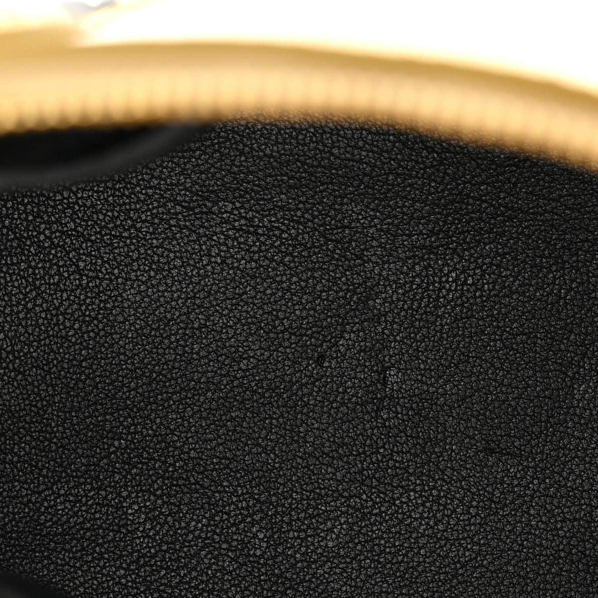 Metallic Calfskin Logo Crocodile Embossed XXS Ville Top Handle Bag Gold Black