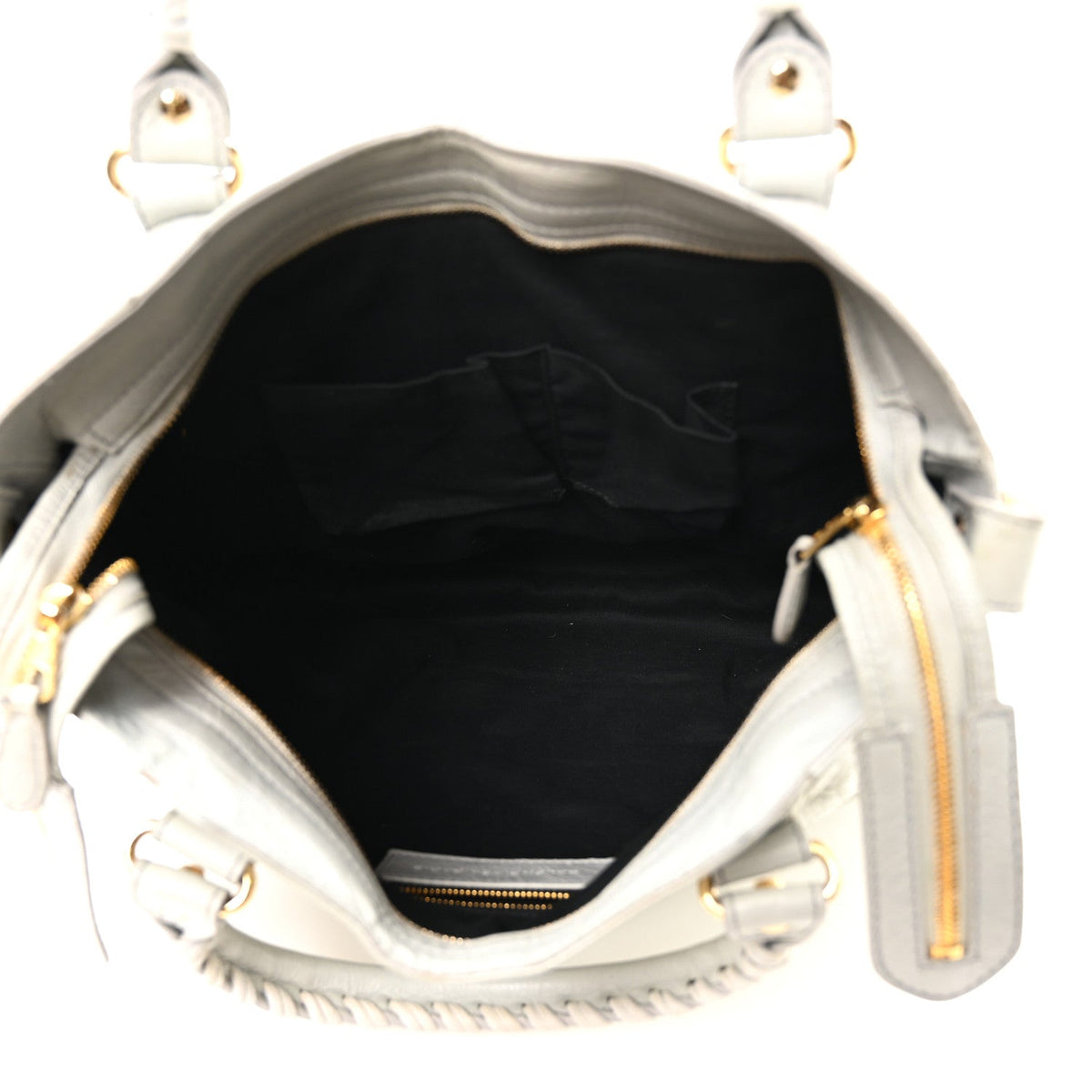 Agneau Giant 12 Gold Hardware Velo Gris Glace
