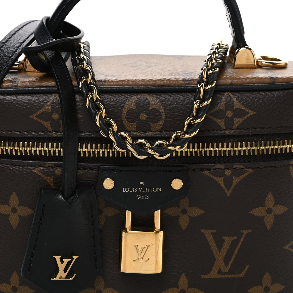 Reverse Monogram Vanity Chain Pouch