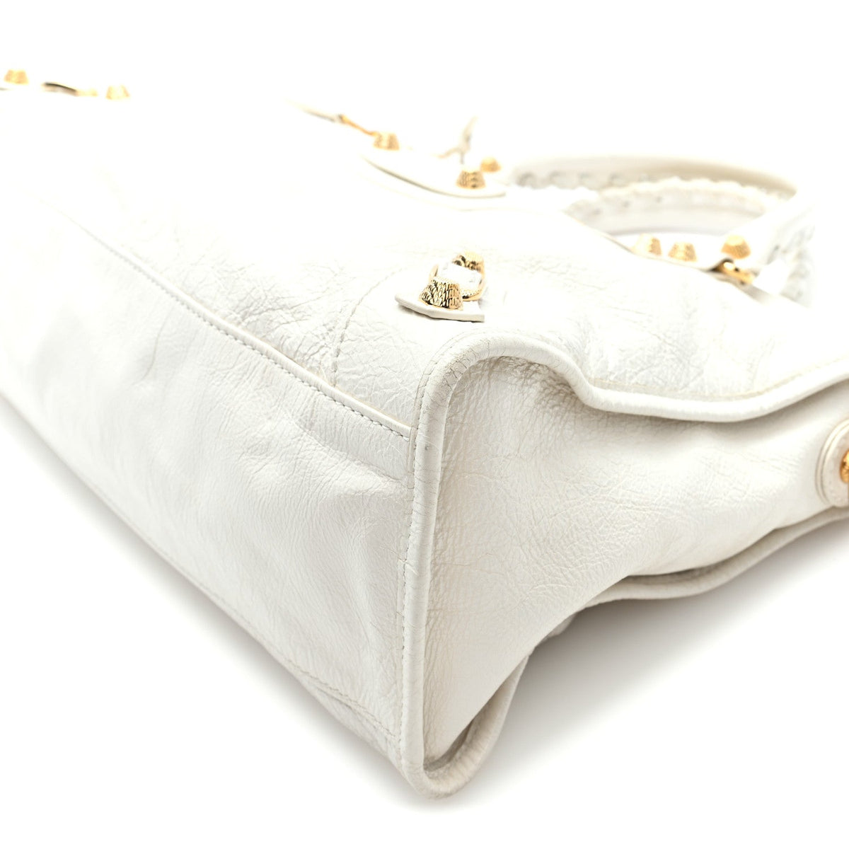 Agneau Giant 12 Gold Hardware City Blanc Creme Light Craie