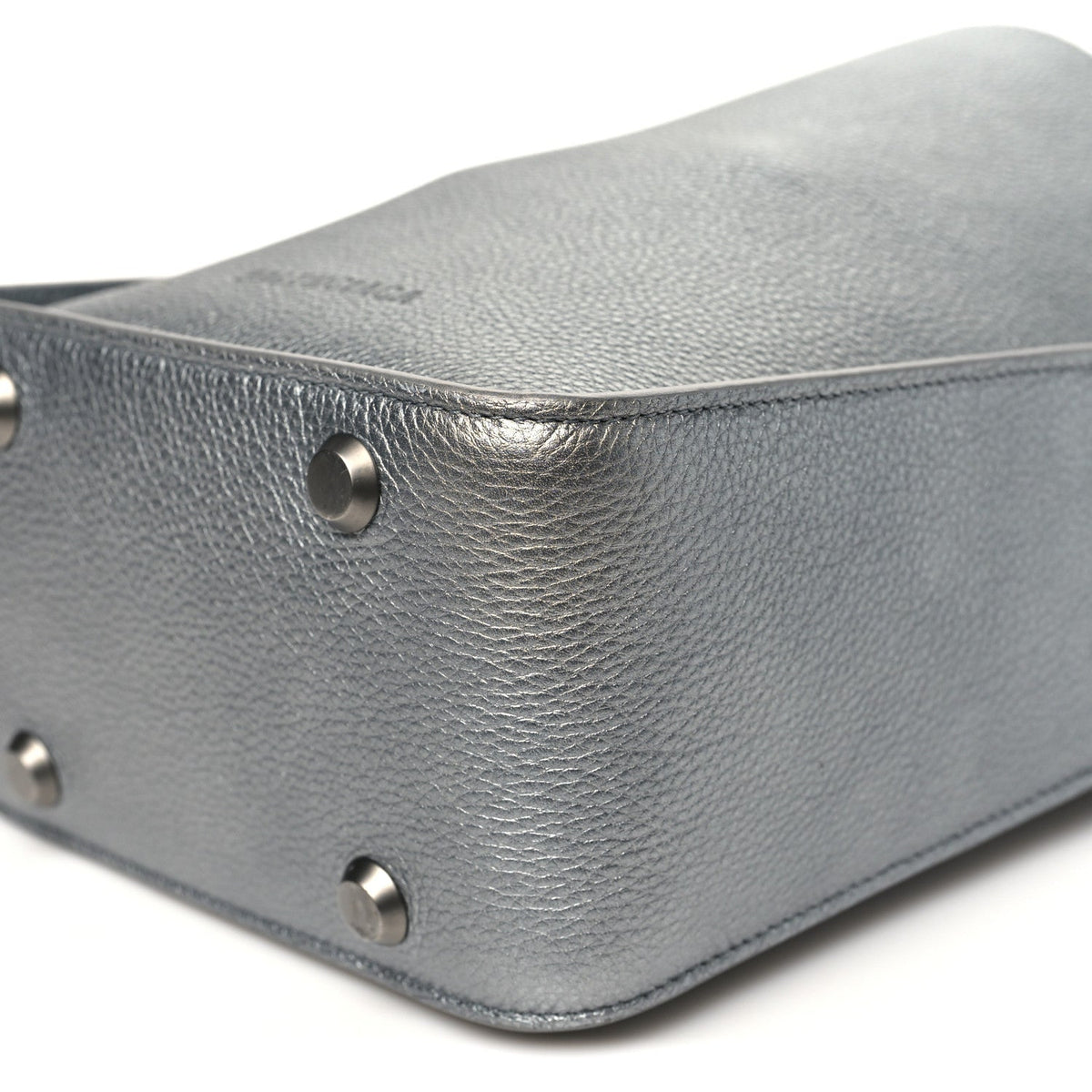 Metallic Calfskin XS Tool 2.0 North-South Tote Silver