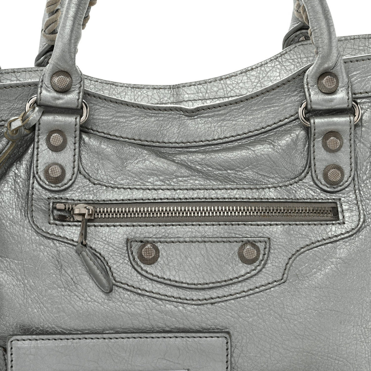 Metallic Agneau Giant 12 Silver Hardware City Gris Aluminum