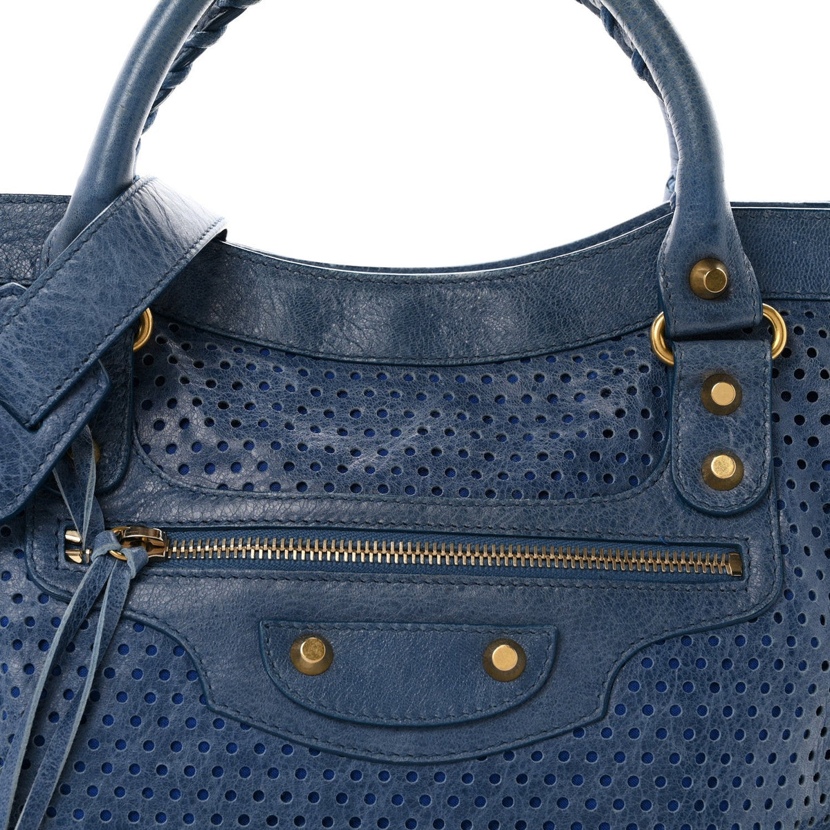 Agneau Classic Gold Hardware Perforated Dot City Atlantique