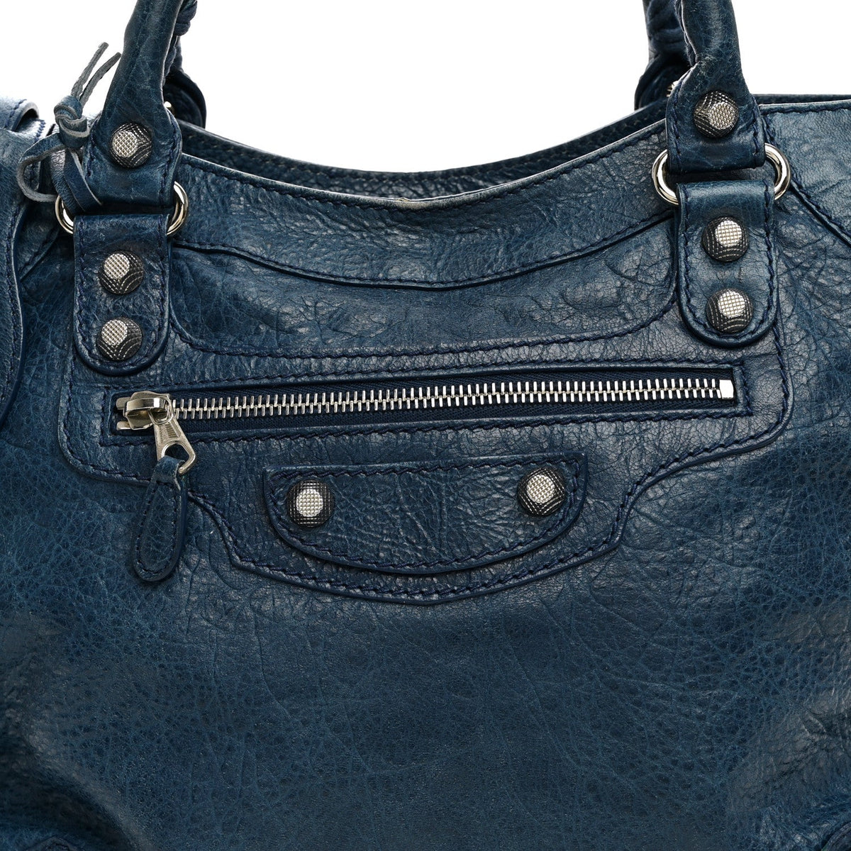 Agneau Giant 12 Silver Hardware Velo Bleu Mineral