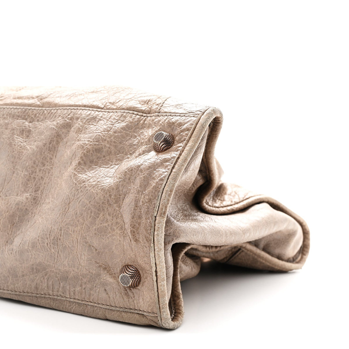 Agneau Giant 12 Rose Gold Hardware Work Gris Poivre